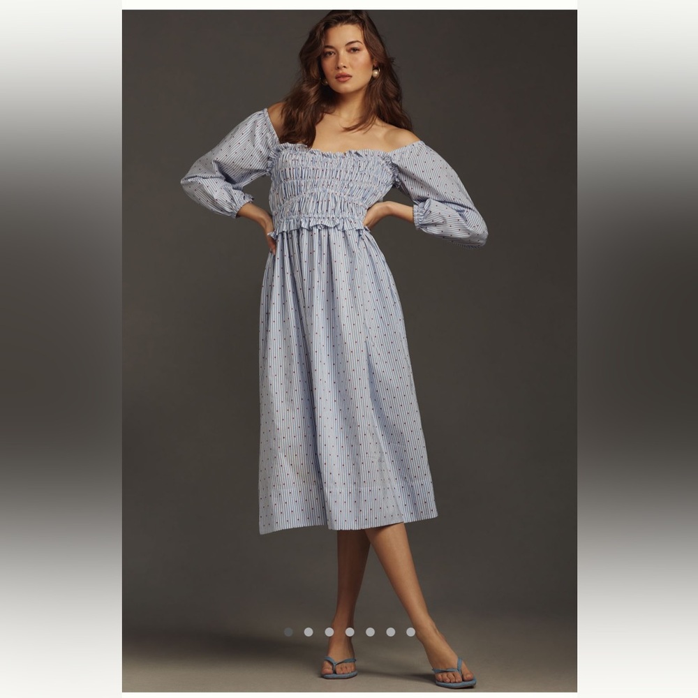 Maeve Smocked Midi Dress